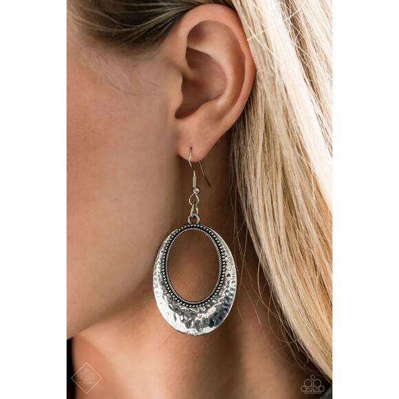 Tempest Texture Silver Earrings (286) - Picture 1 of 2